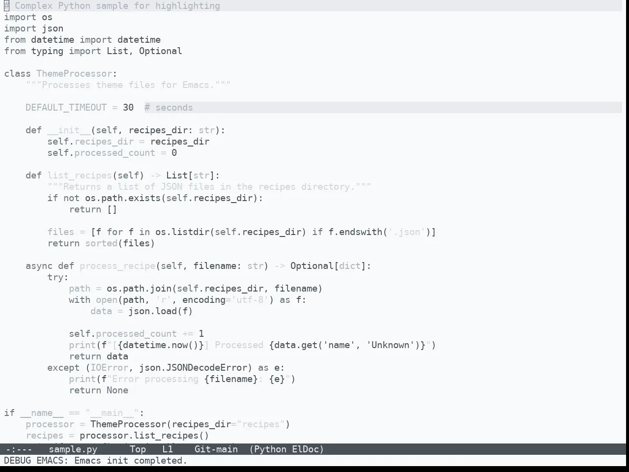 Nibelung Theme in python-mode