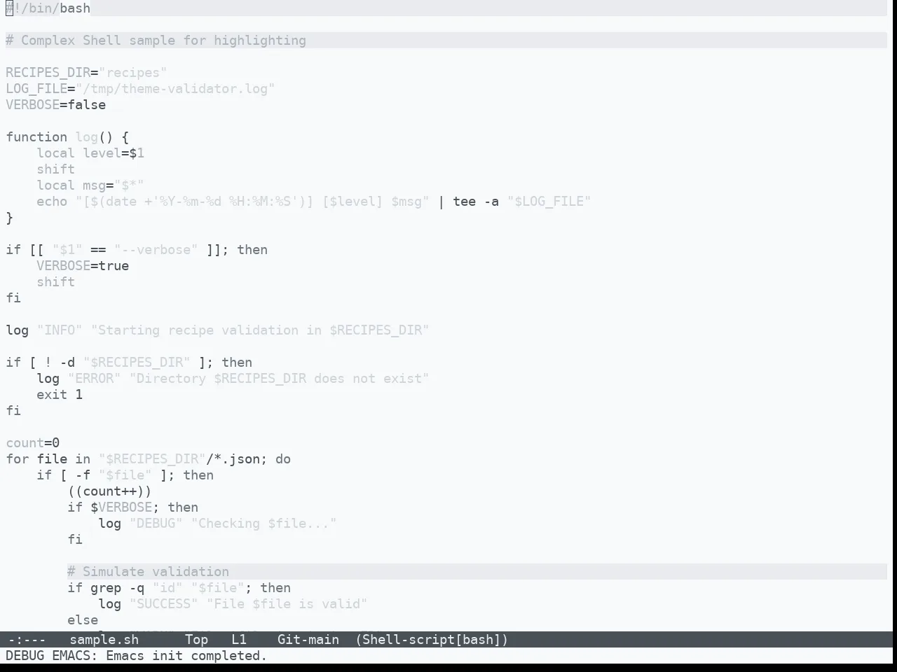 Nibelung Theme in sh-mode