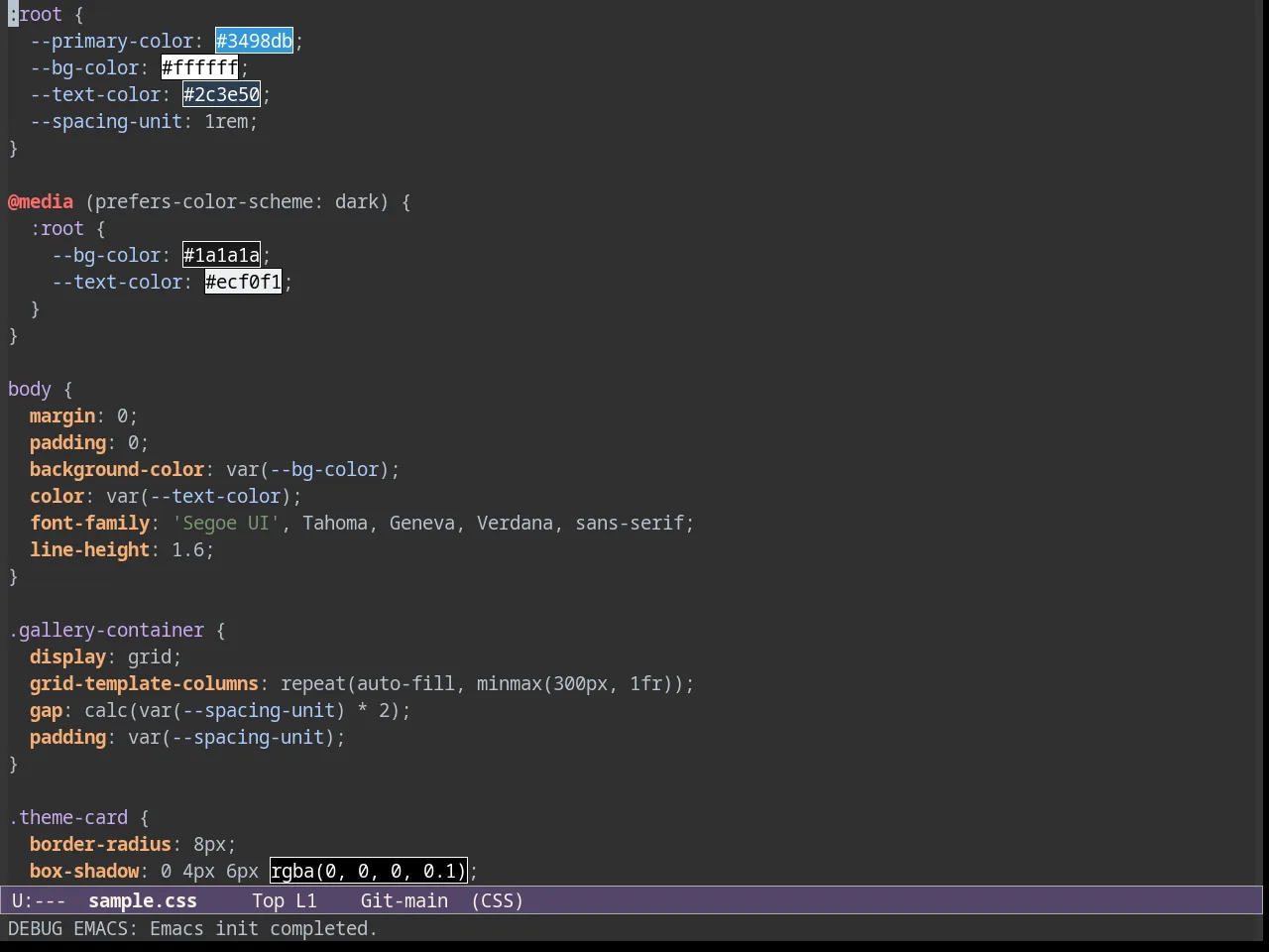 Niflheim Theme in css-mode