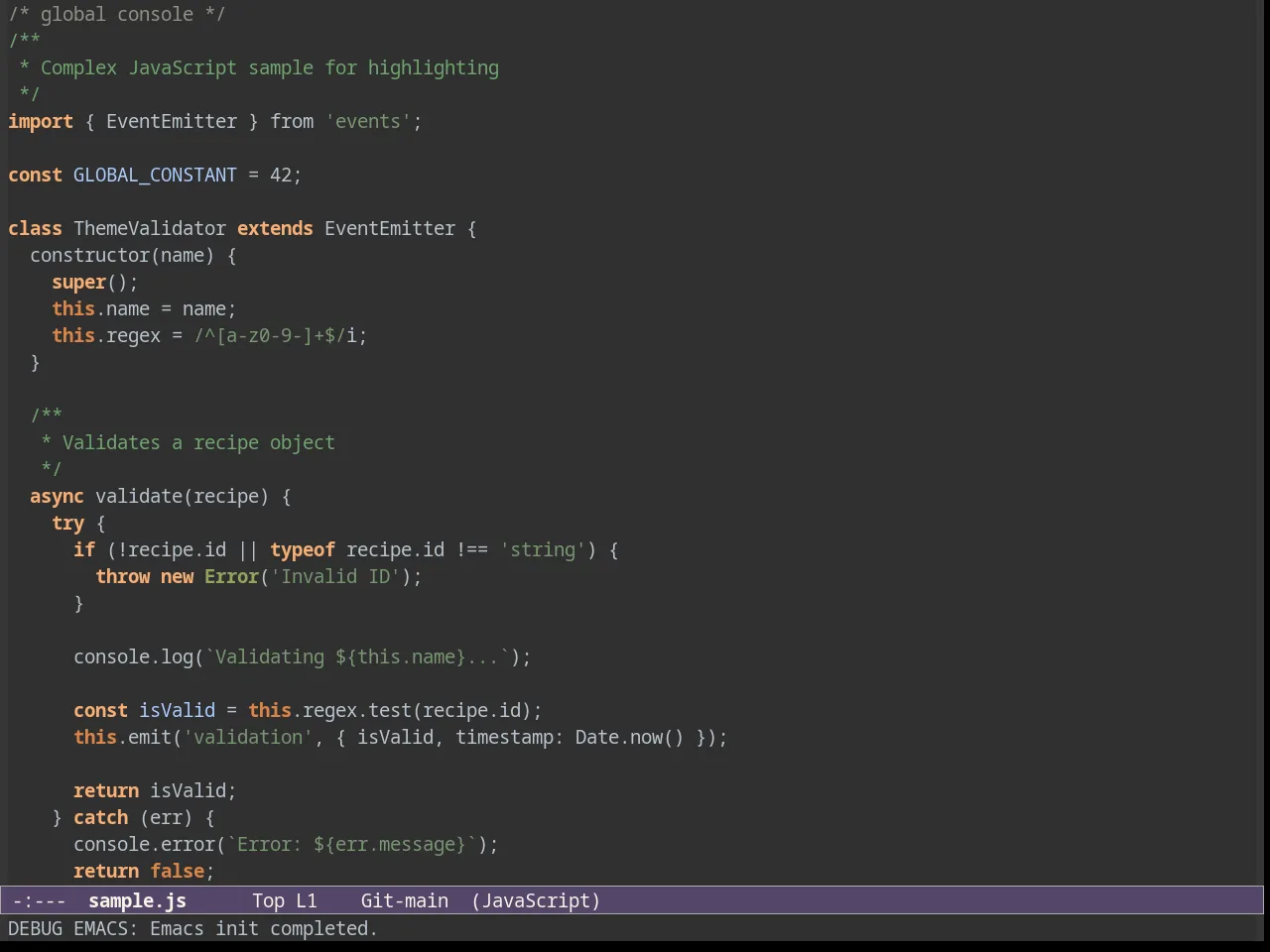 Niflheim Theme in javascript-mode