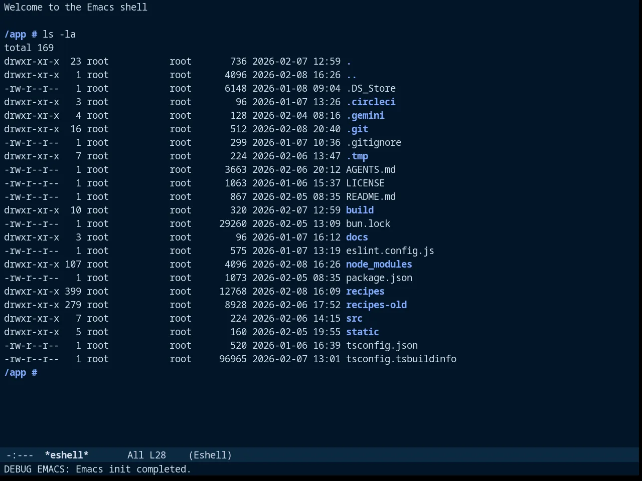 Night Owl Theme in eshell