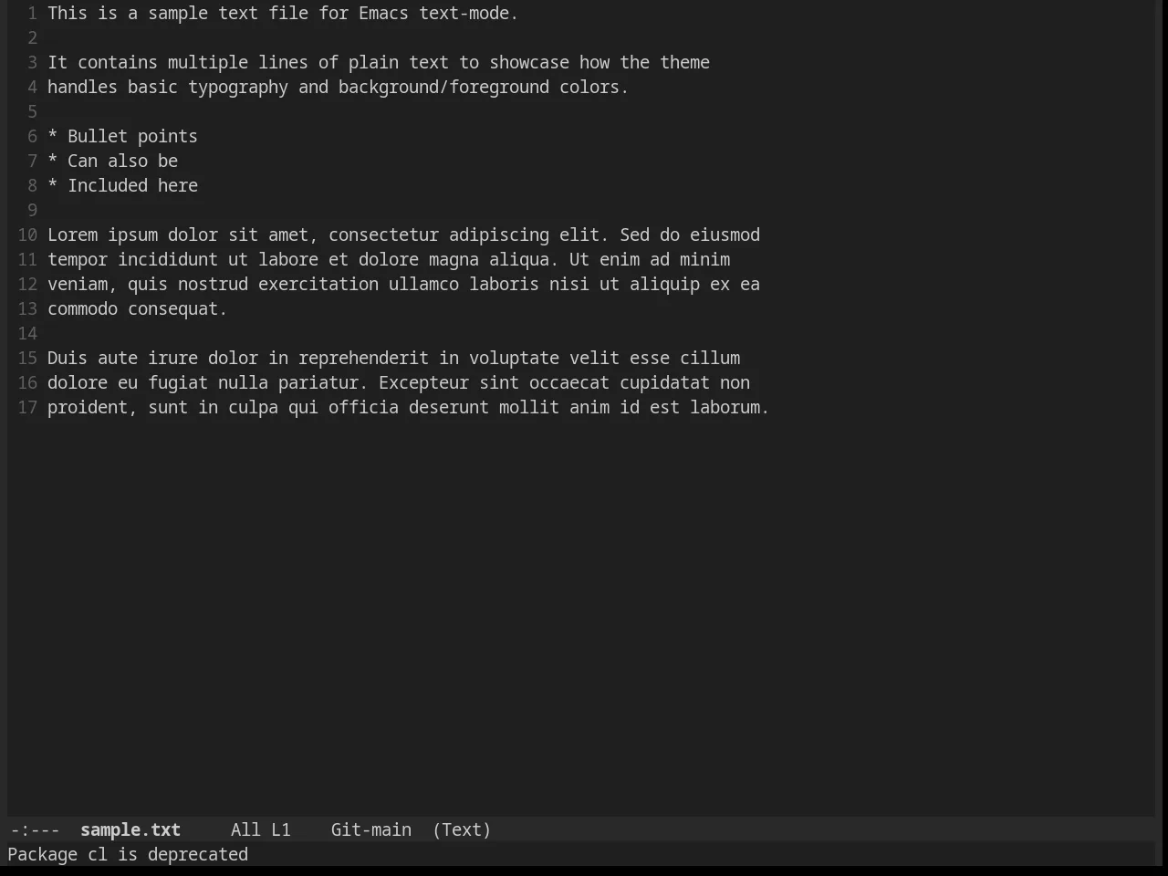 Noctilux Theme in text-mode