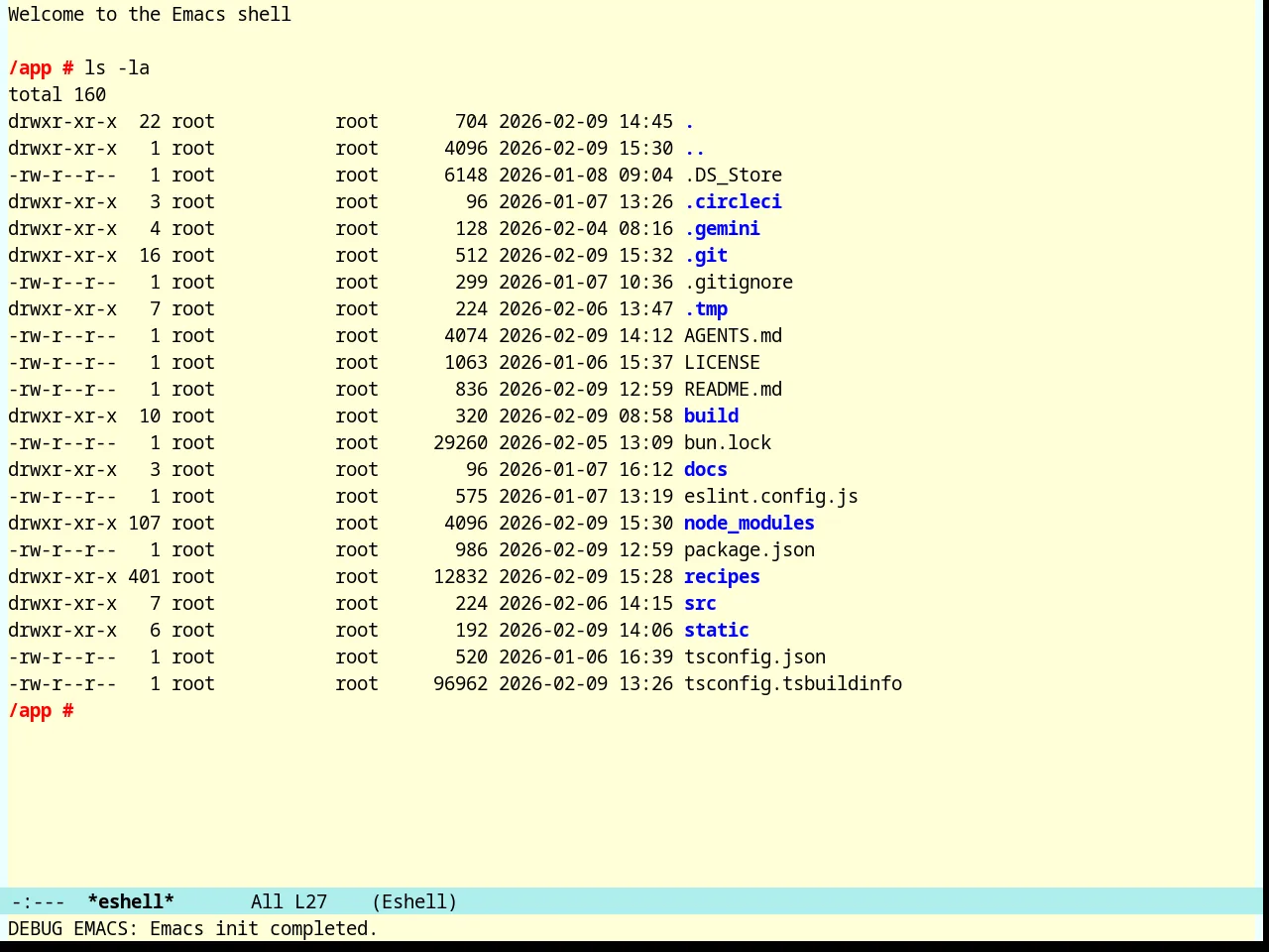 Nofrils Acme Theme in eshell