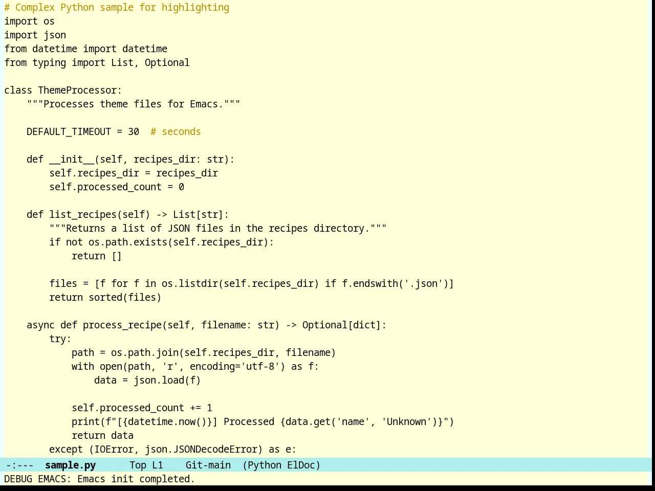 Nofrils Acme Theme in python-mode