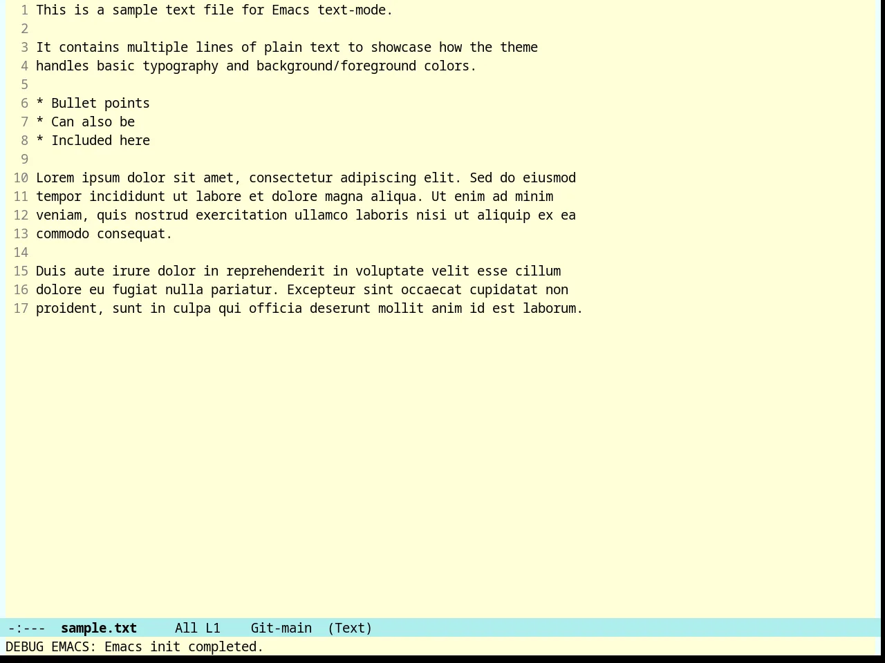 Nofrils Acme Theme in text-mode
