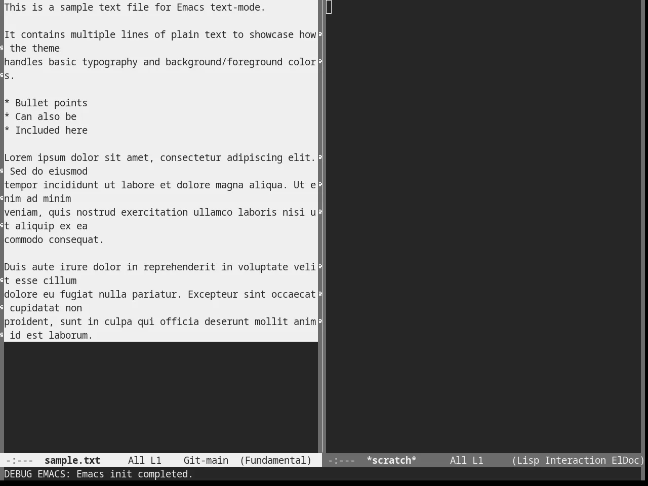 Nofrils Dark Theme in fundamental-mode