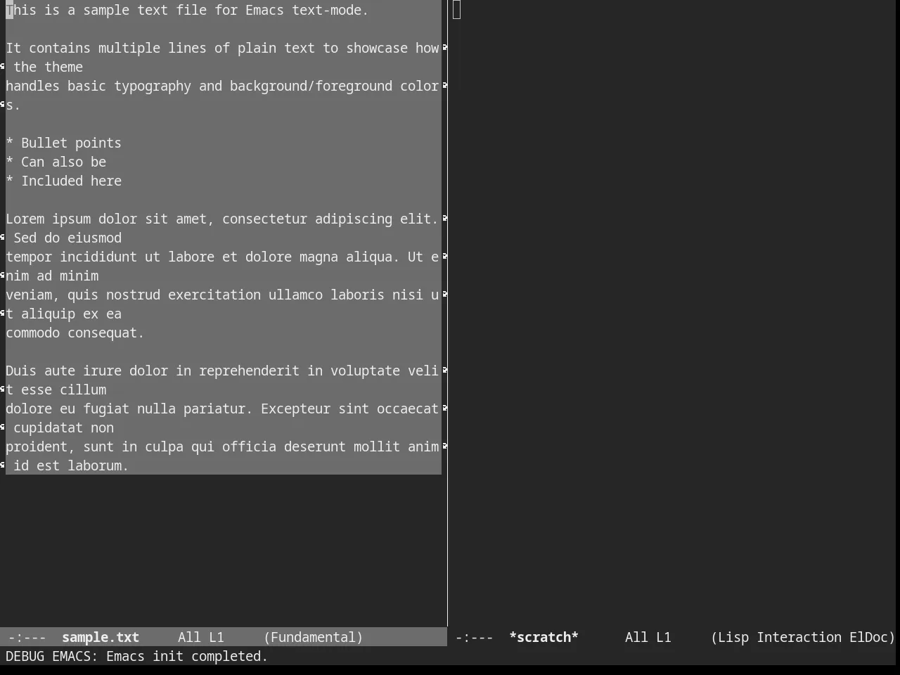Nofrils Darkless Theme in fundamental-mode