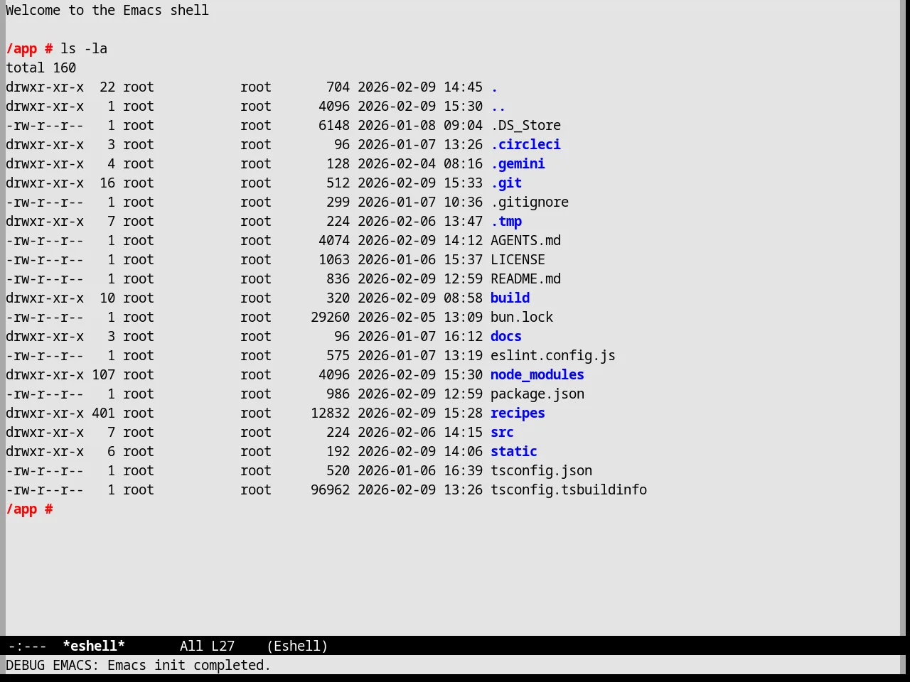 Nofrils Light Theme in eshell