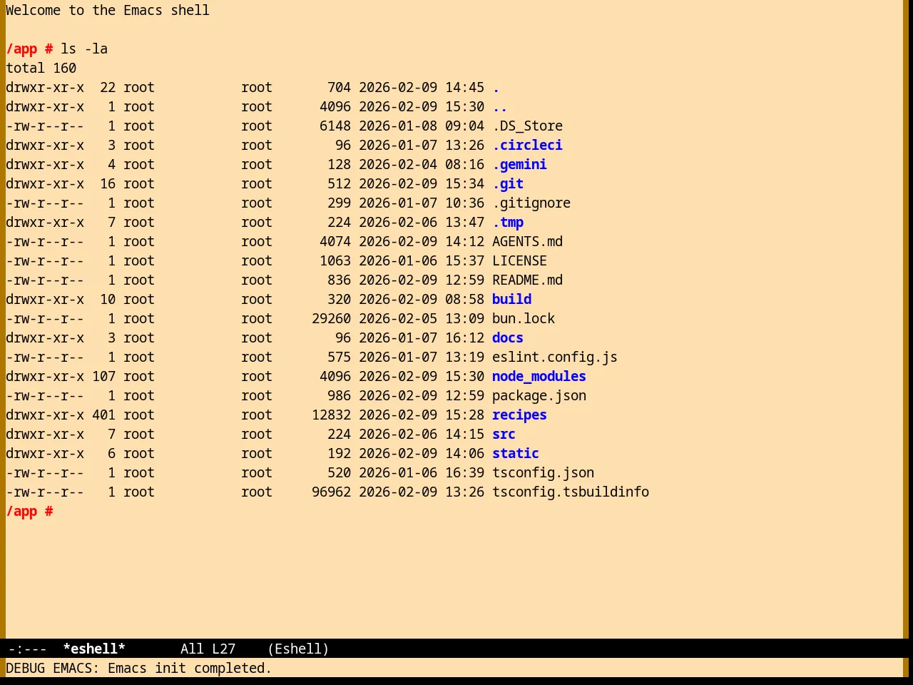 Nofrils Sepia Theme in eshell