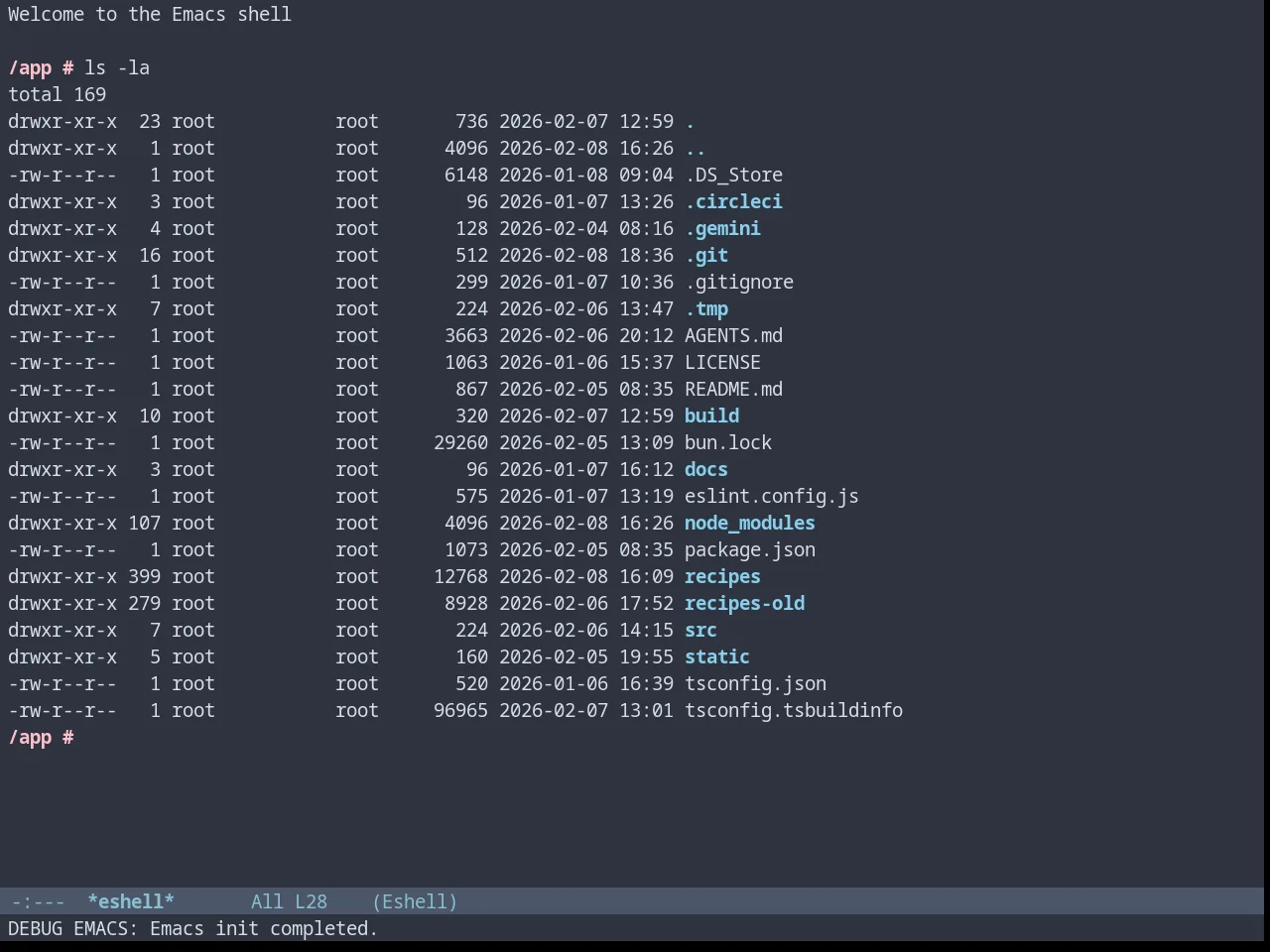 Nord Theme in eshell