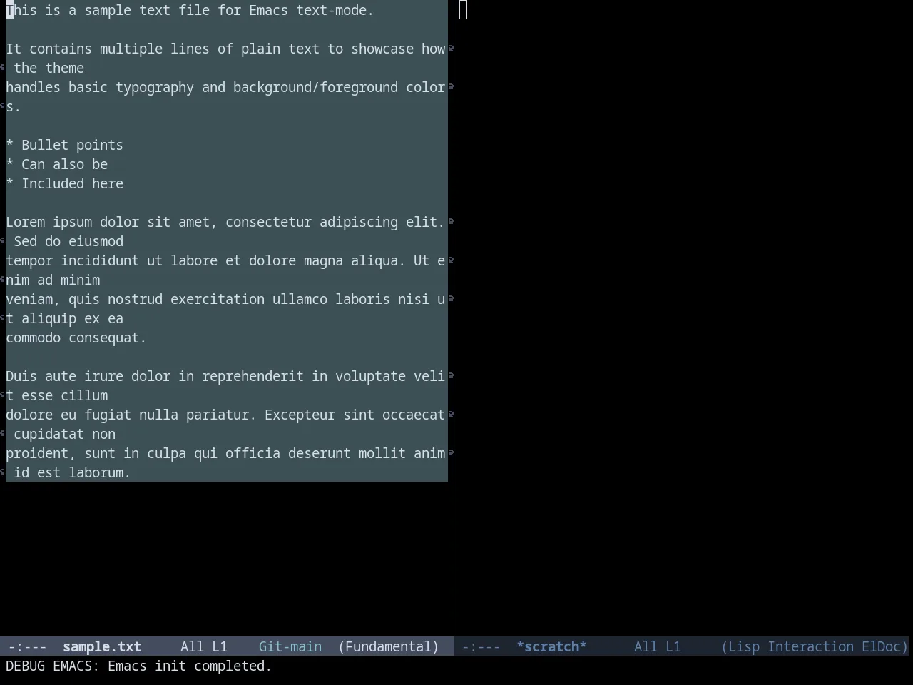 Nordic Midnight theme in fundamental-mode