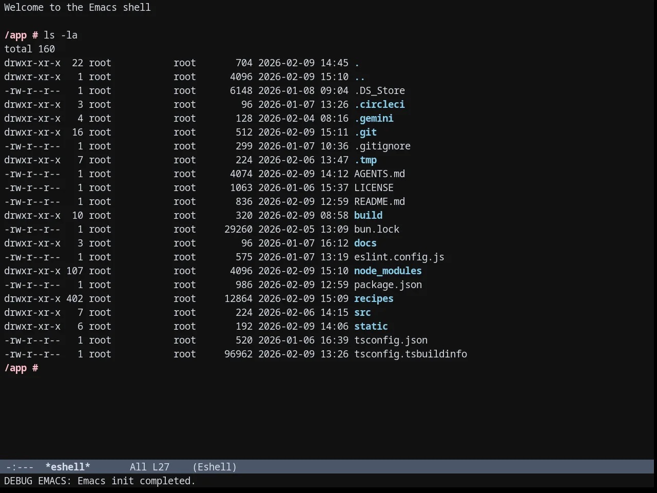 Nordic Night theme in eshell