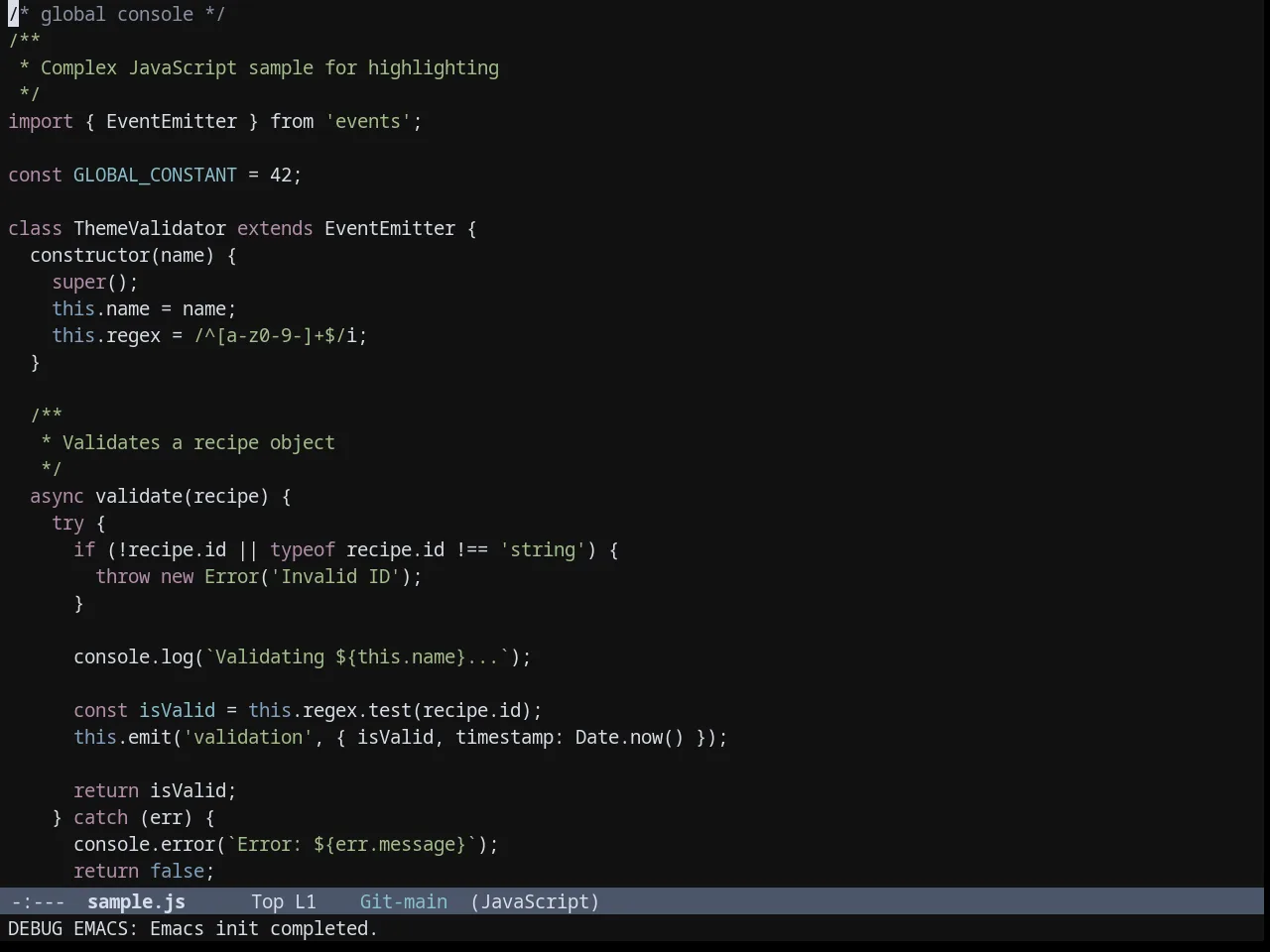 Nordic Night theme in javascript-mode