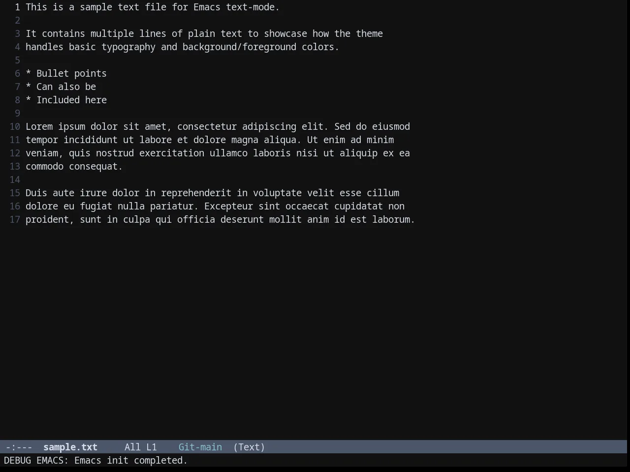 Nordic Night theme in text-mode