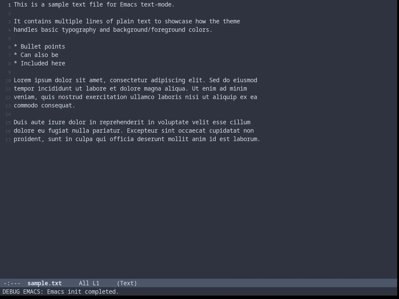 Nordless Theme in text-mode