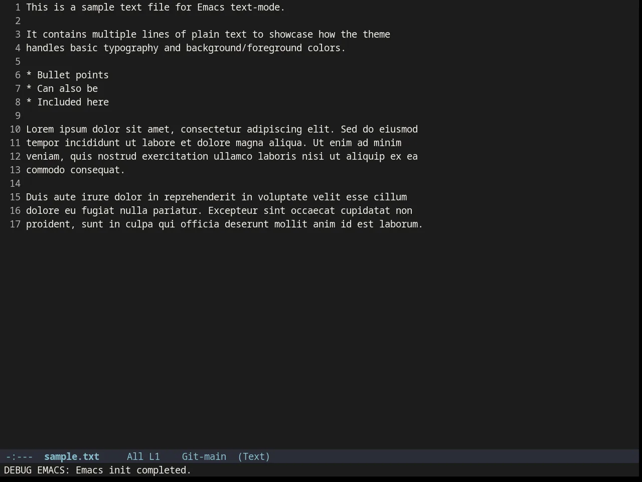 Northcode Theme in text-mode