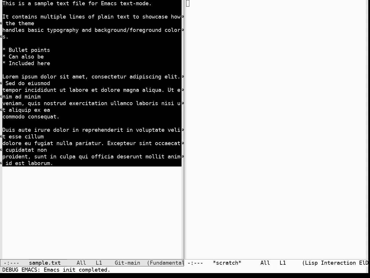 Nothing Theme in fundamental-mode