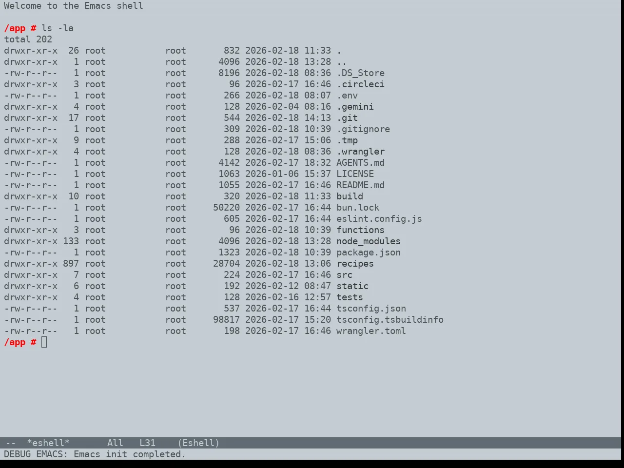 Notink Theme in eshell
