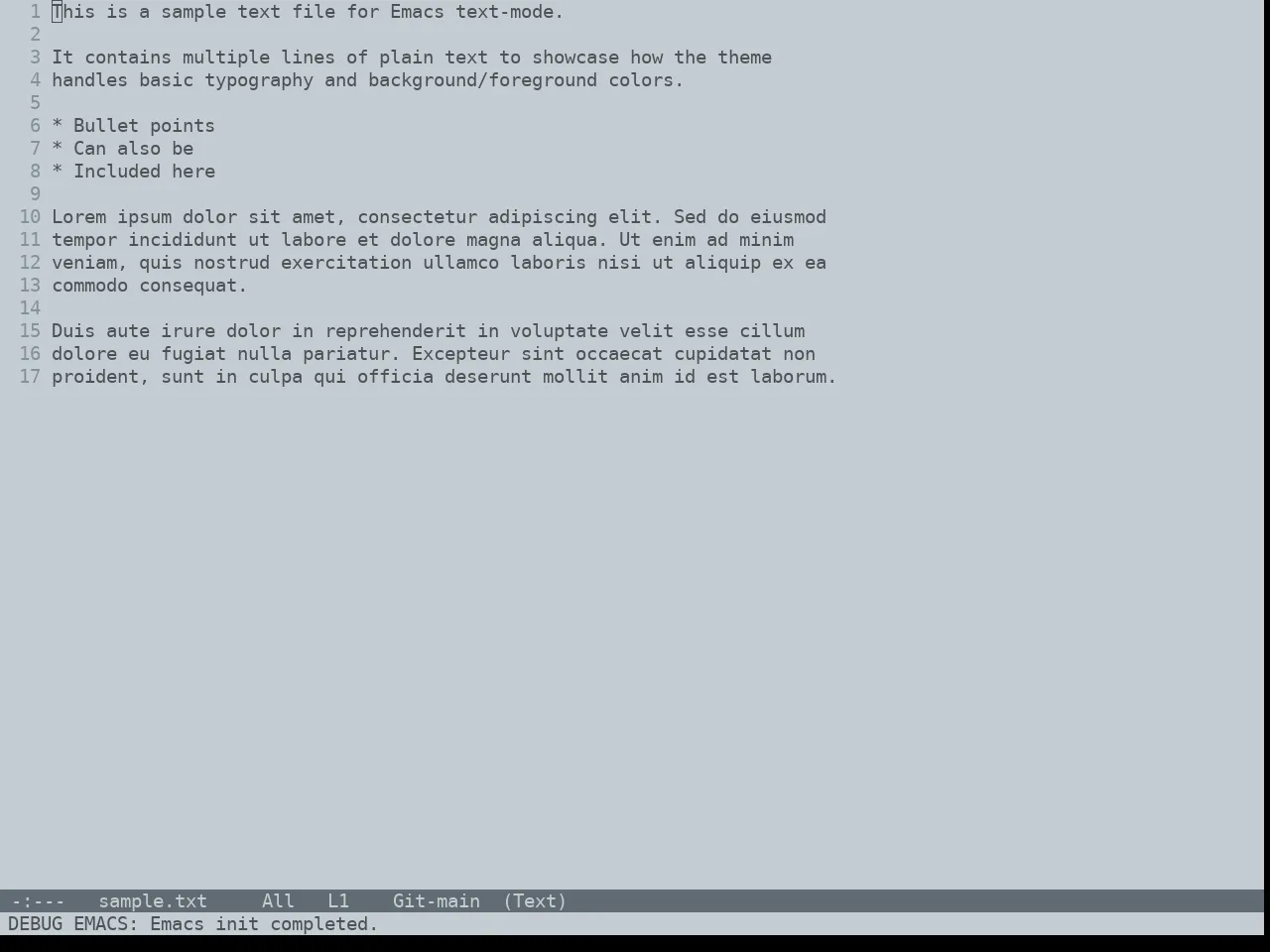 Notink Theme in text-mode