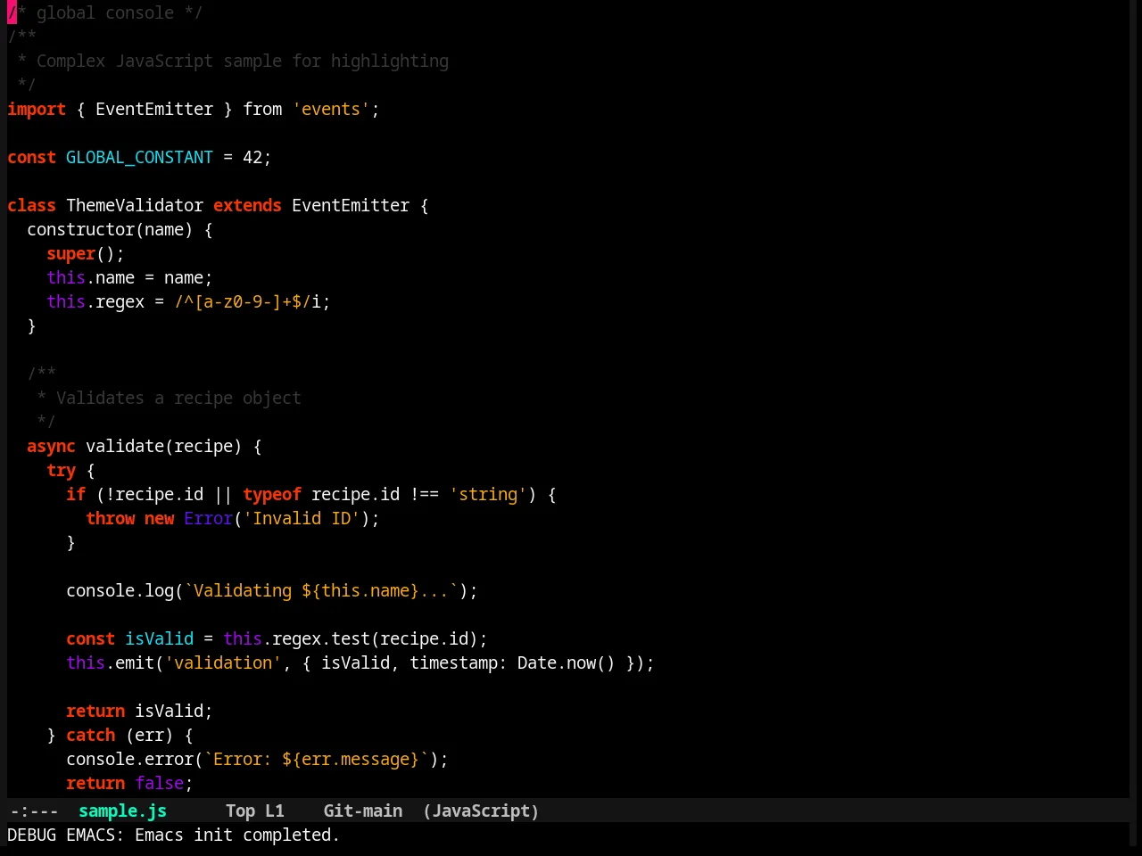 Nyx Theme in javascript-mode