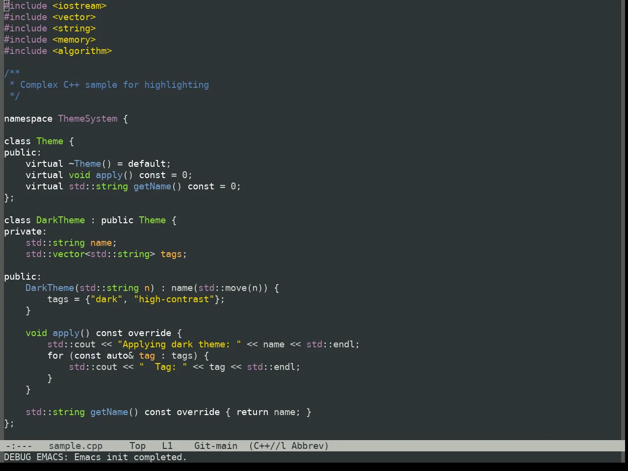 Oblivion Theme in c++-mode