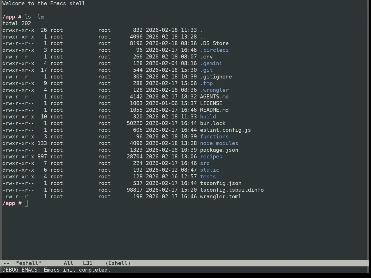 Oblivion Theme in eshell
