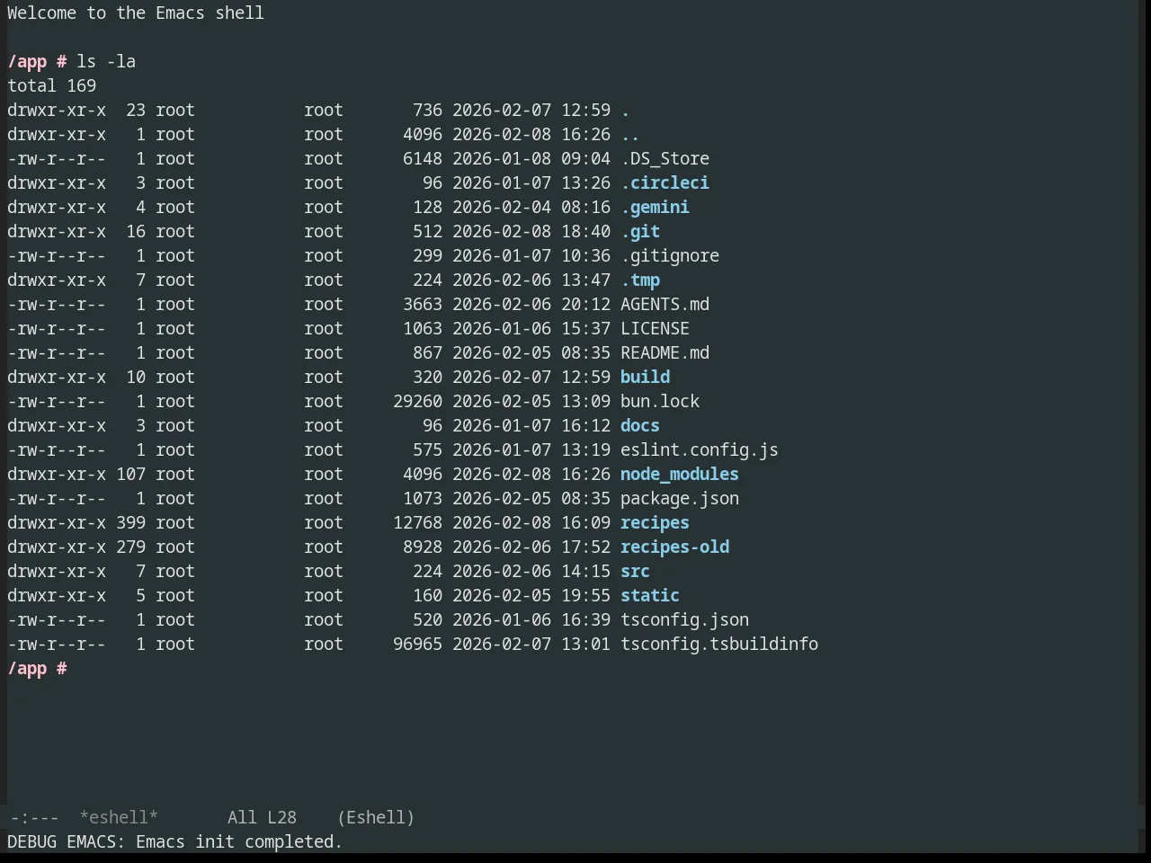 Obsidian Theme in eshell