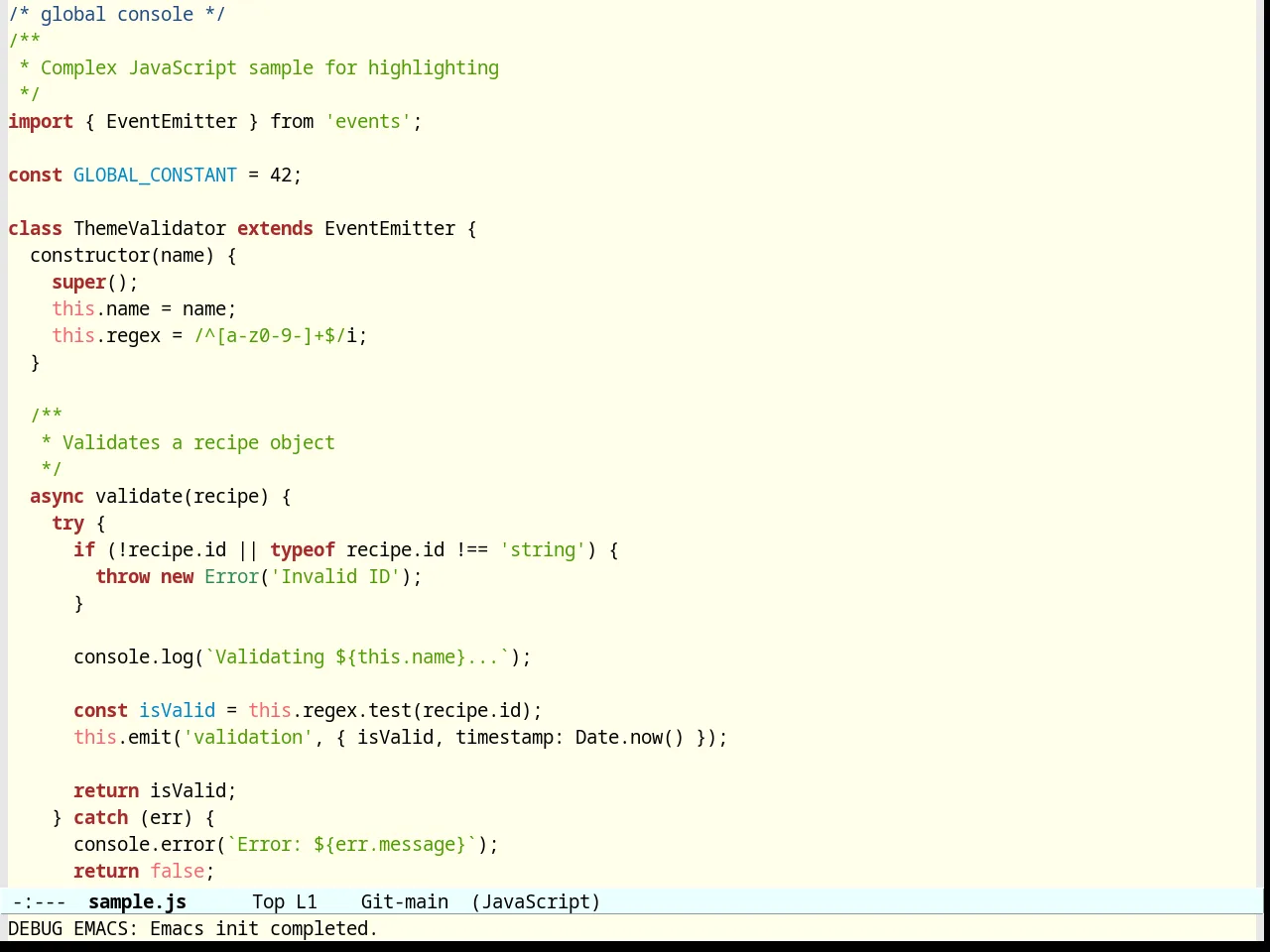 Occidental Theme in javascript-mode