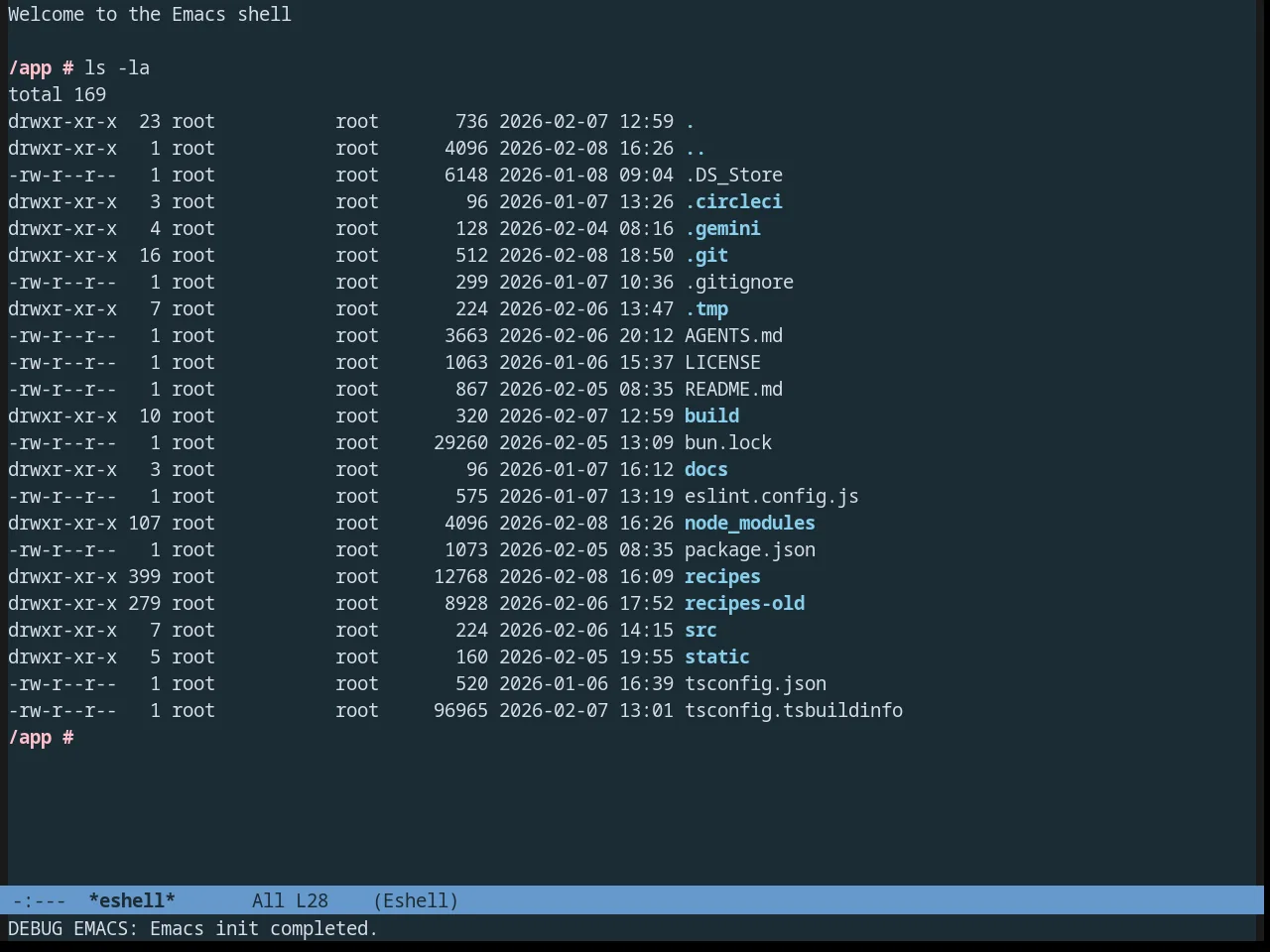 Oceanic Theme in eshell