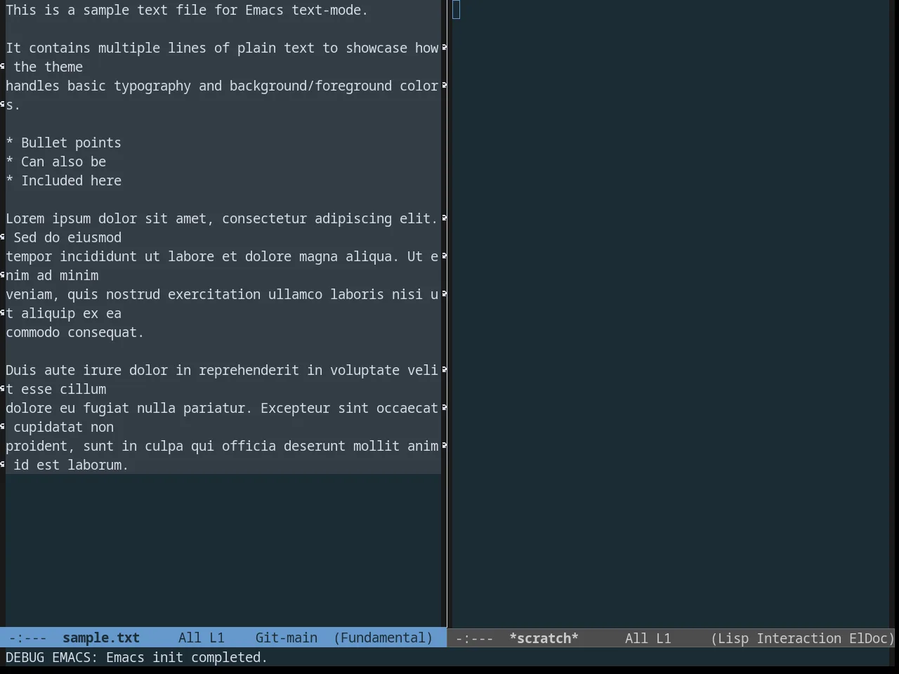 Oceanic Theme in fundamental-mode