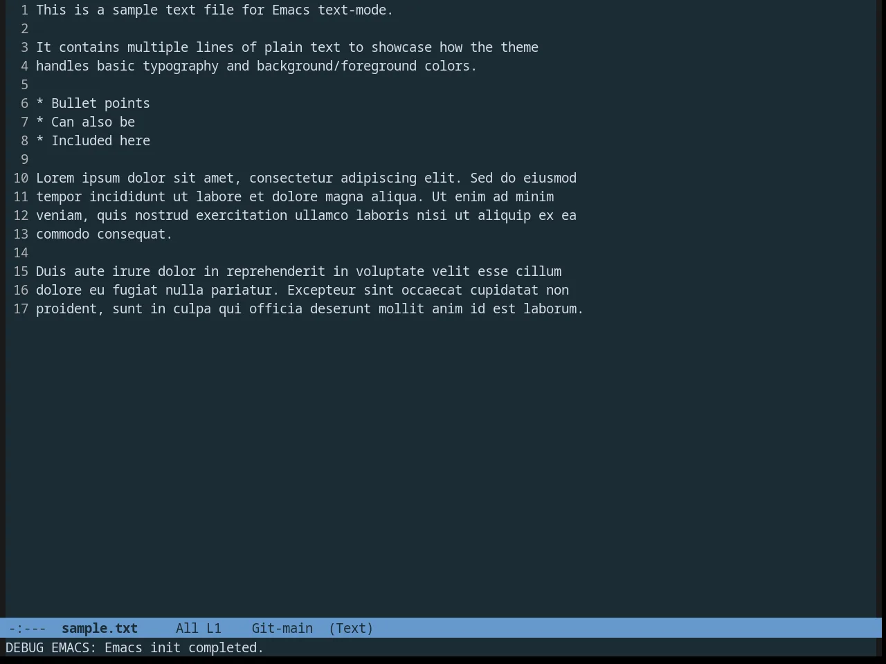 Oceanic Theme in text-mode