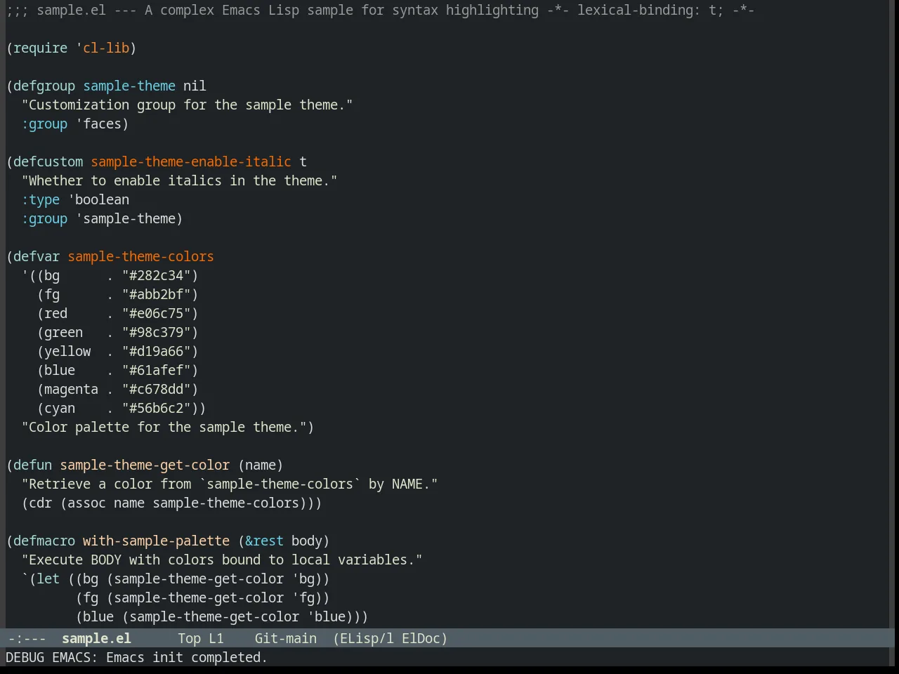 Odersky Theme in emacs-lisp-mode
