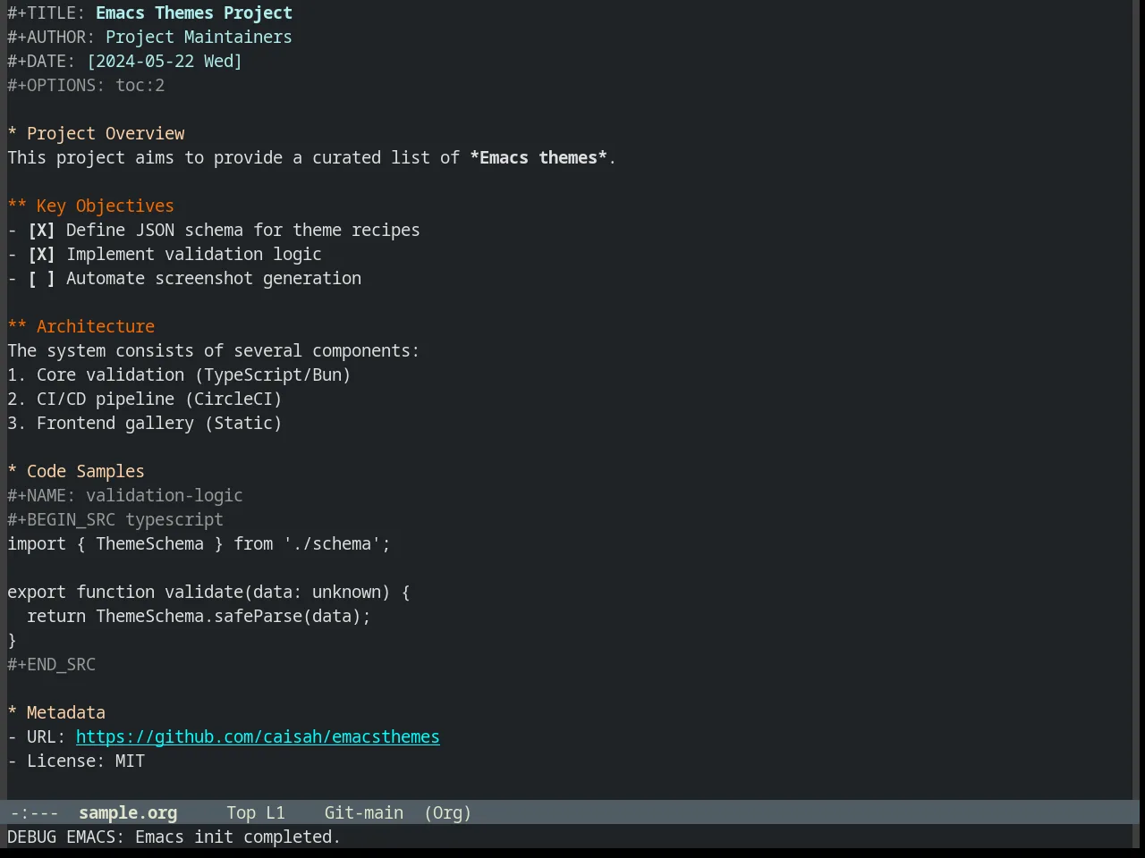 Odersky Theme in org-mode