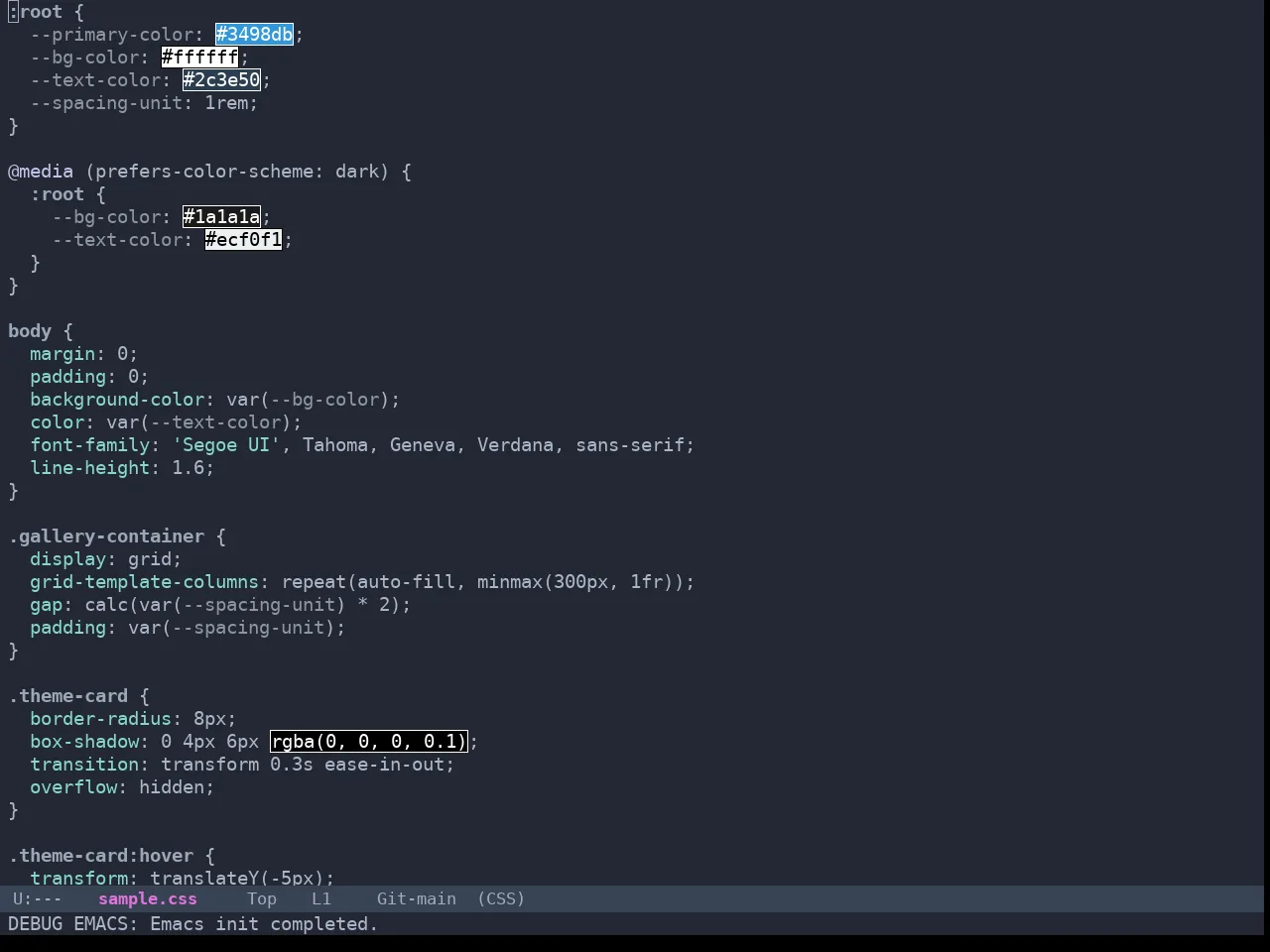 Omtose Darker Theme in css-mode