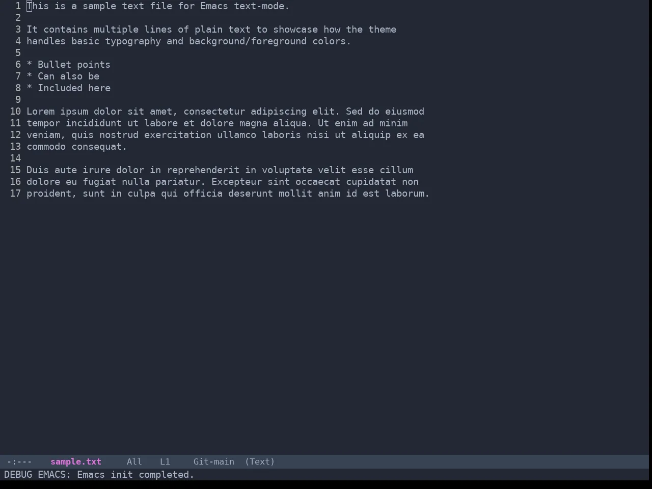 Omtose Darker Theme in text-mode