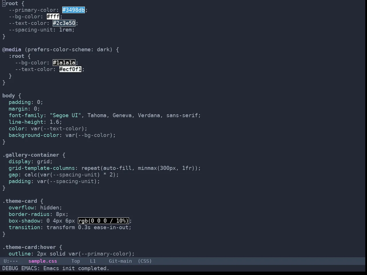 Omtose Phellack Theme in css-mode