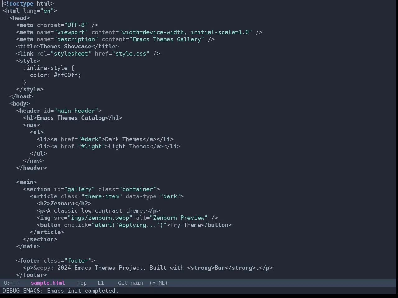 Omtose Phellack Theme in html-mode