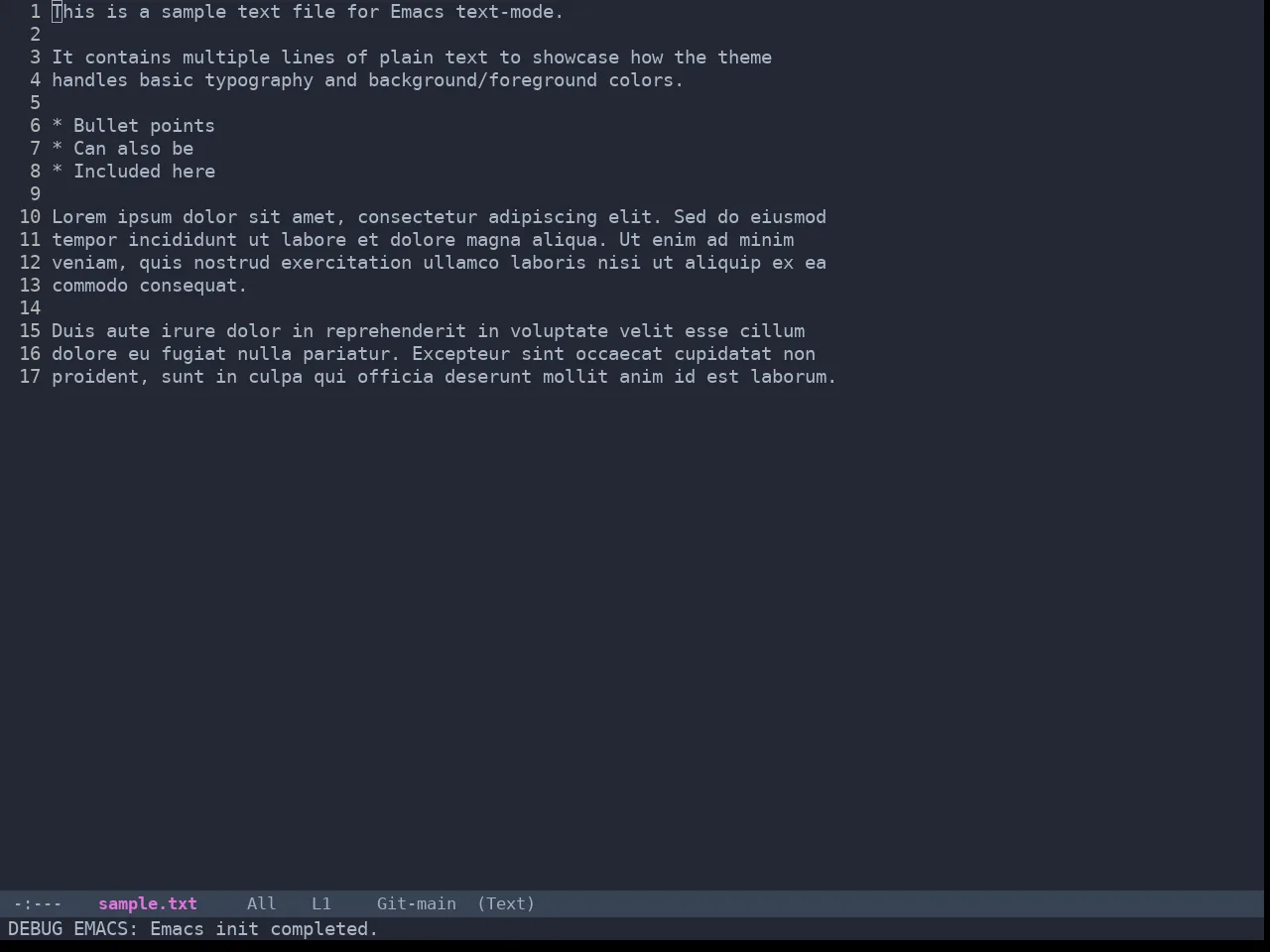 Omtose Phellack Theme in text-mode