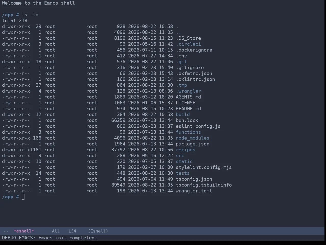Omtose Softer Theme in eshell