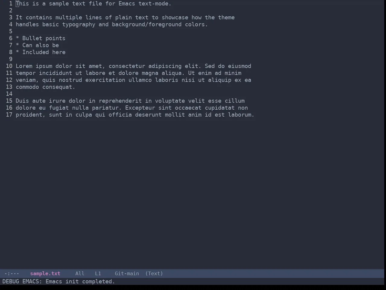 Omtose Softer Theme in text-mode