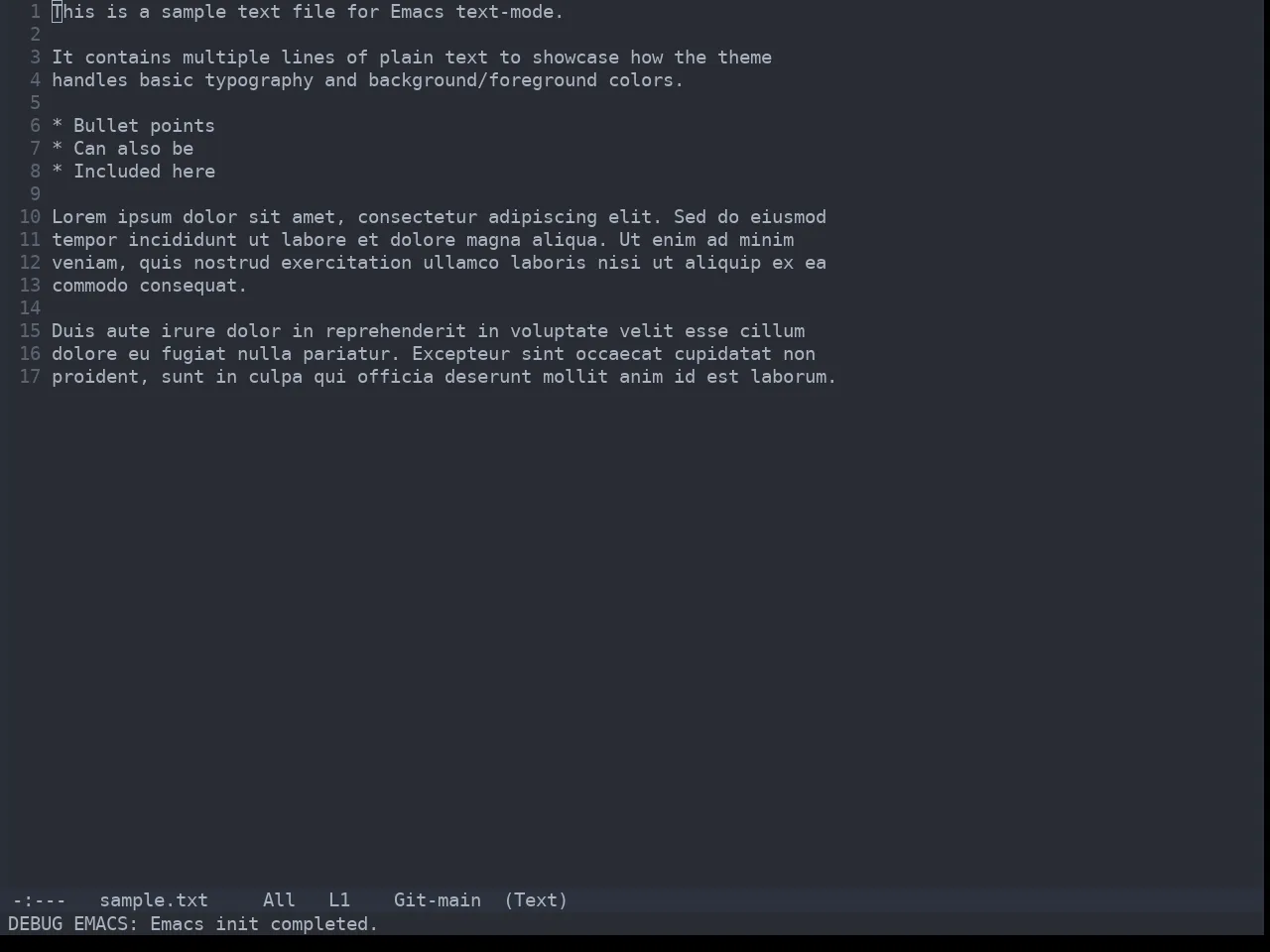 One Dark Theme in text-mode