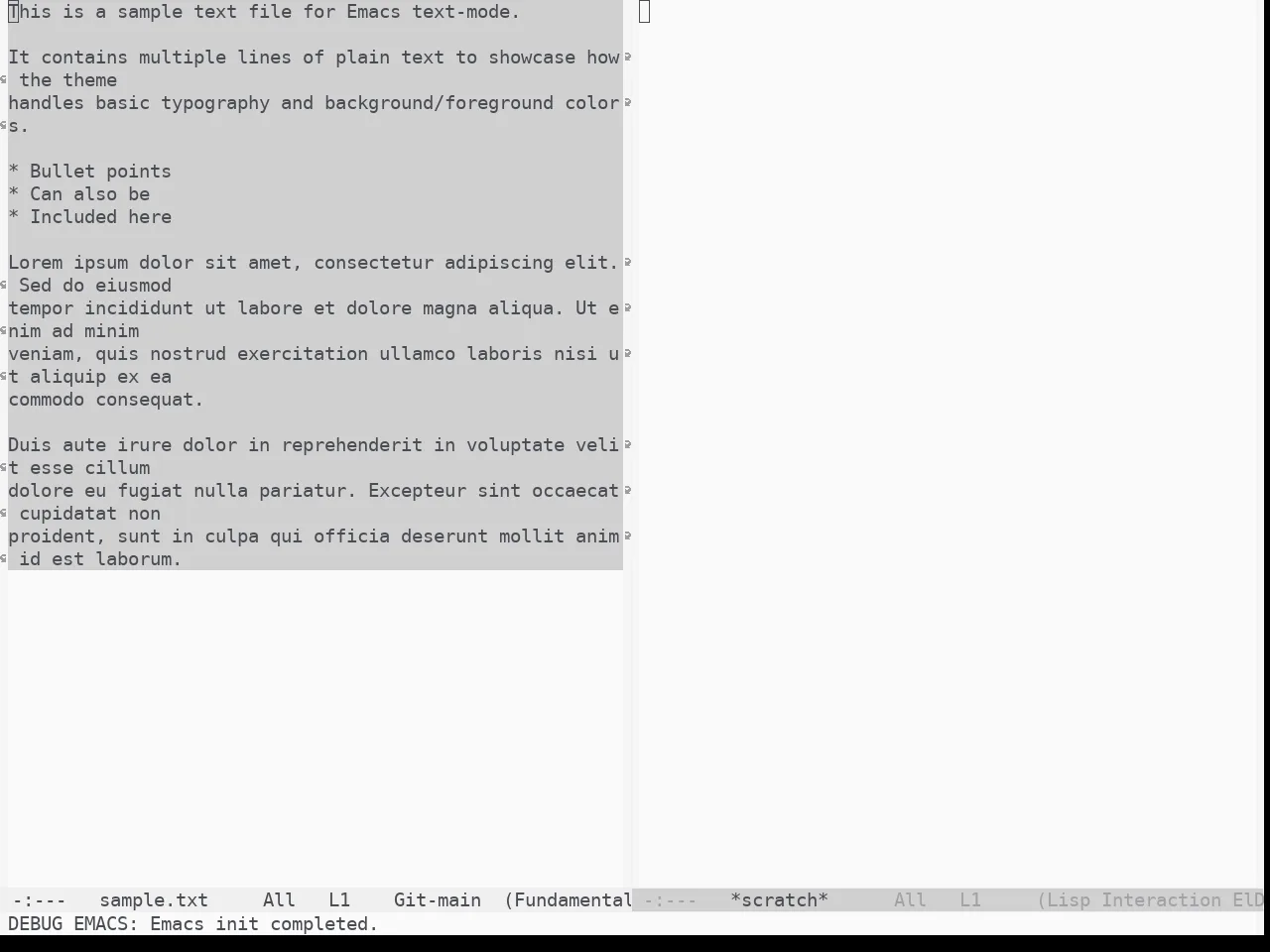 One Light Theme in fundamental-mode