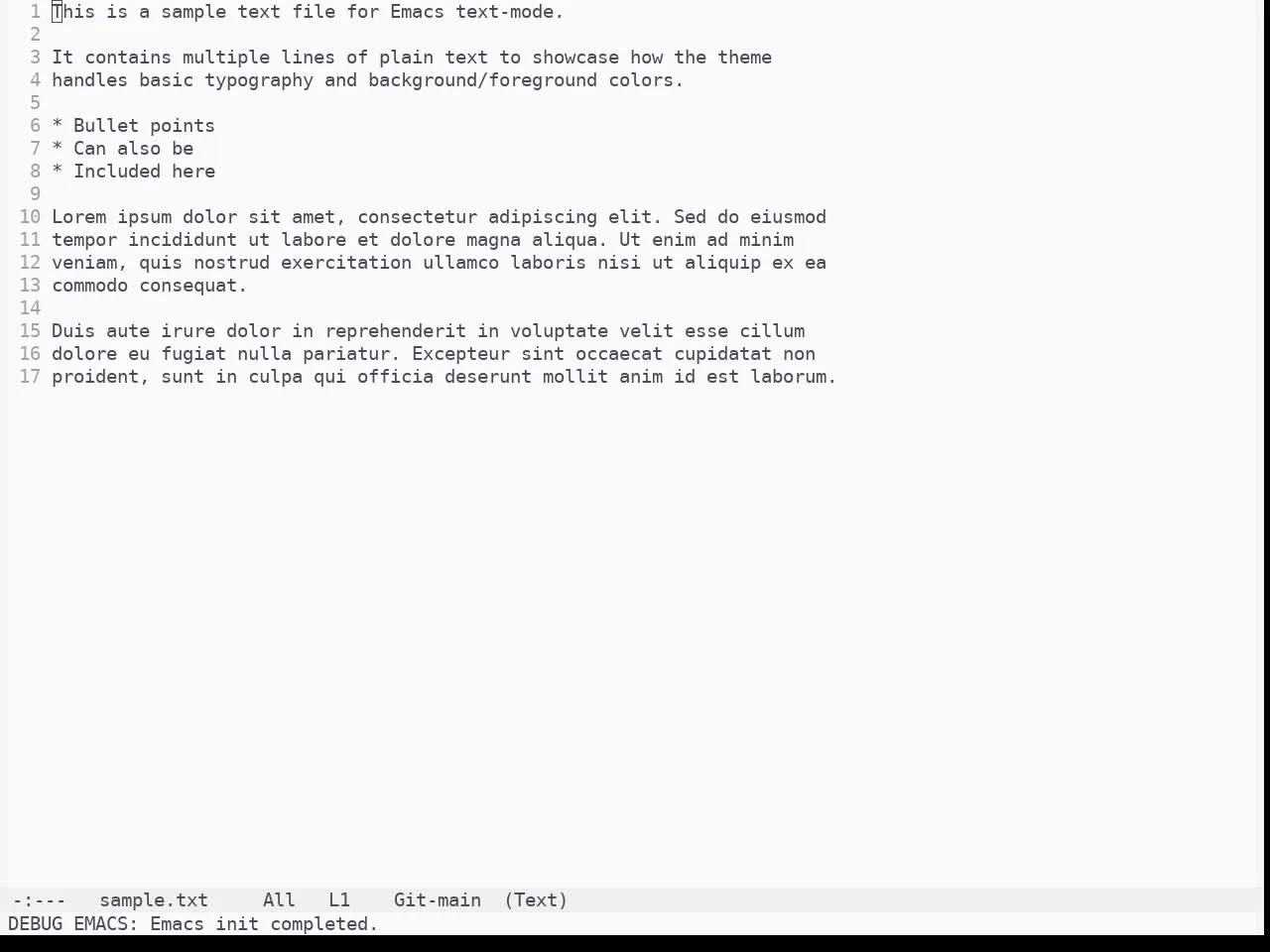 One Light Theme in text-mode
