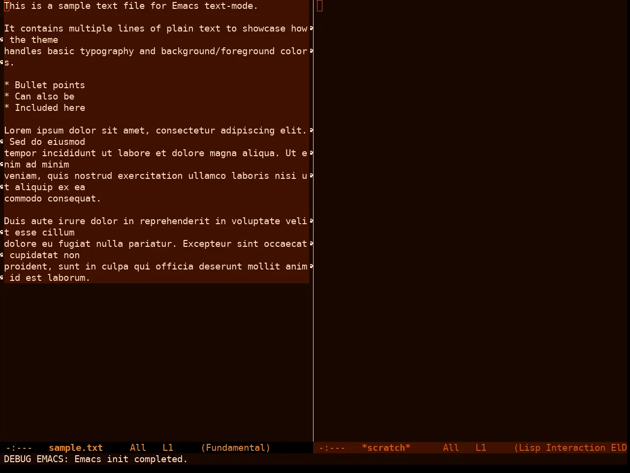 Orangey Bits Theme in fundamental-mode