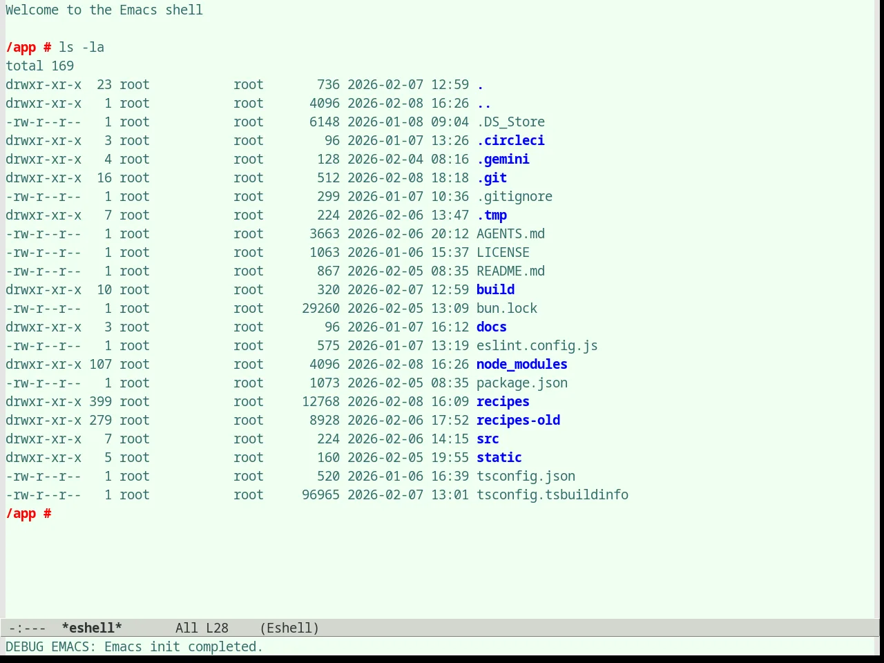 Organic Green Theme in eshell
