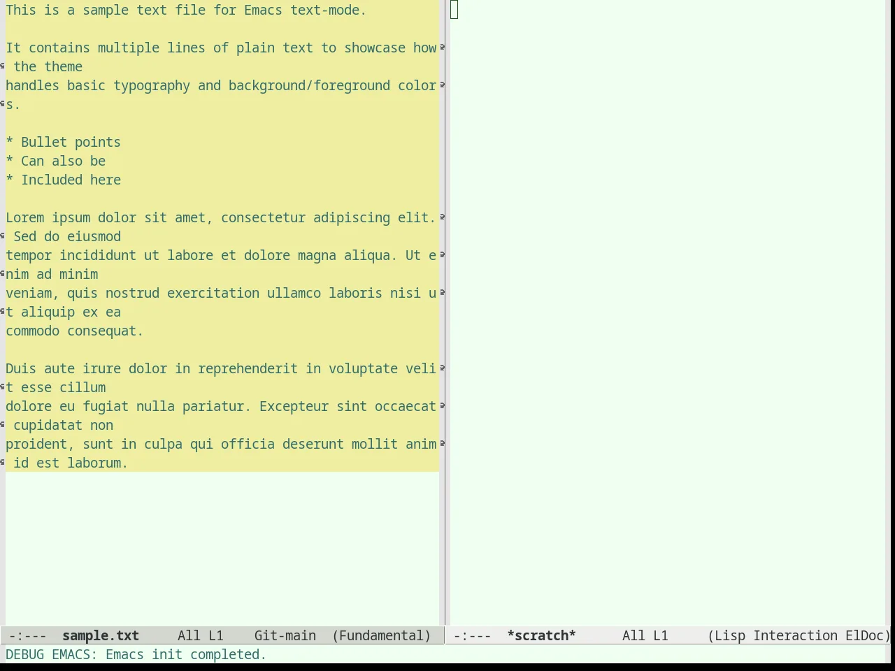 Organic Green Theme in fundamental-mode