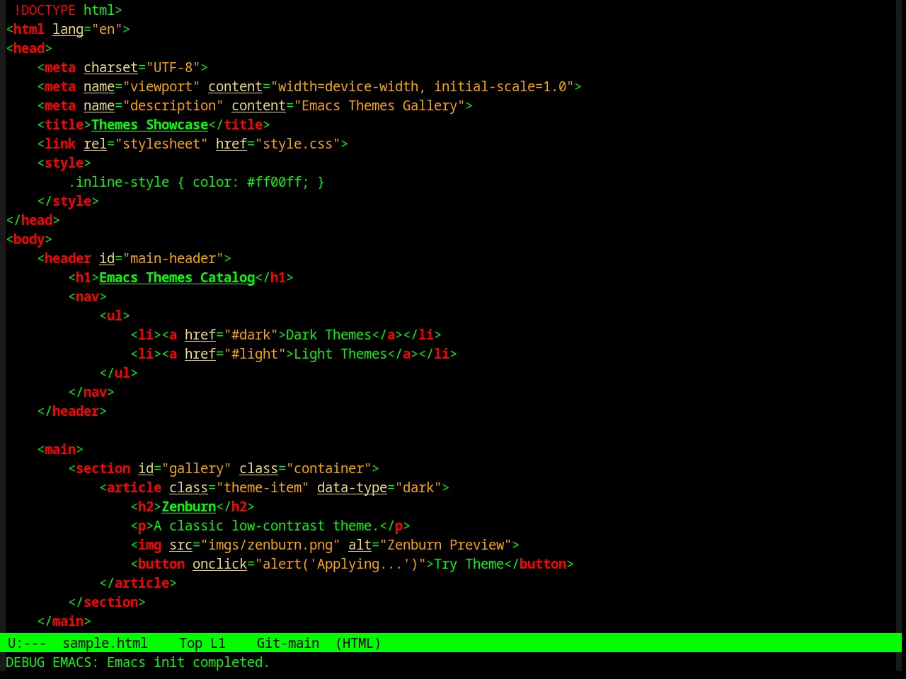 Oswald Theme in html-mode