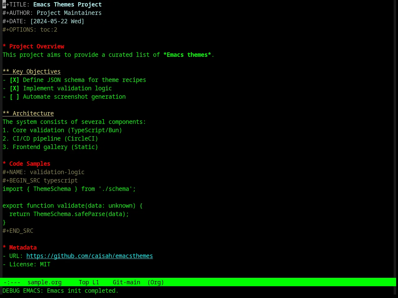 Oswald Theme in org-mode