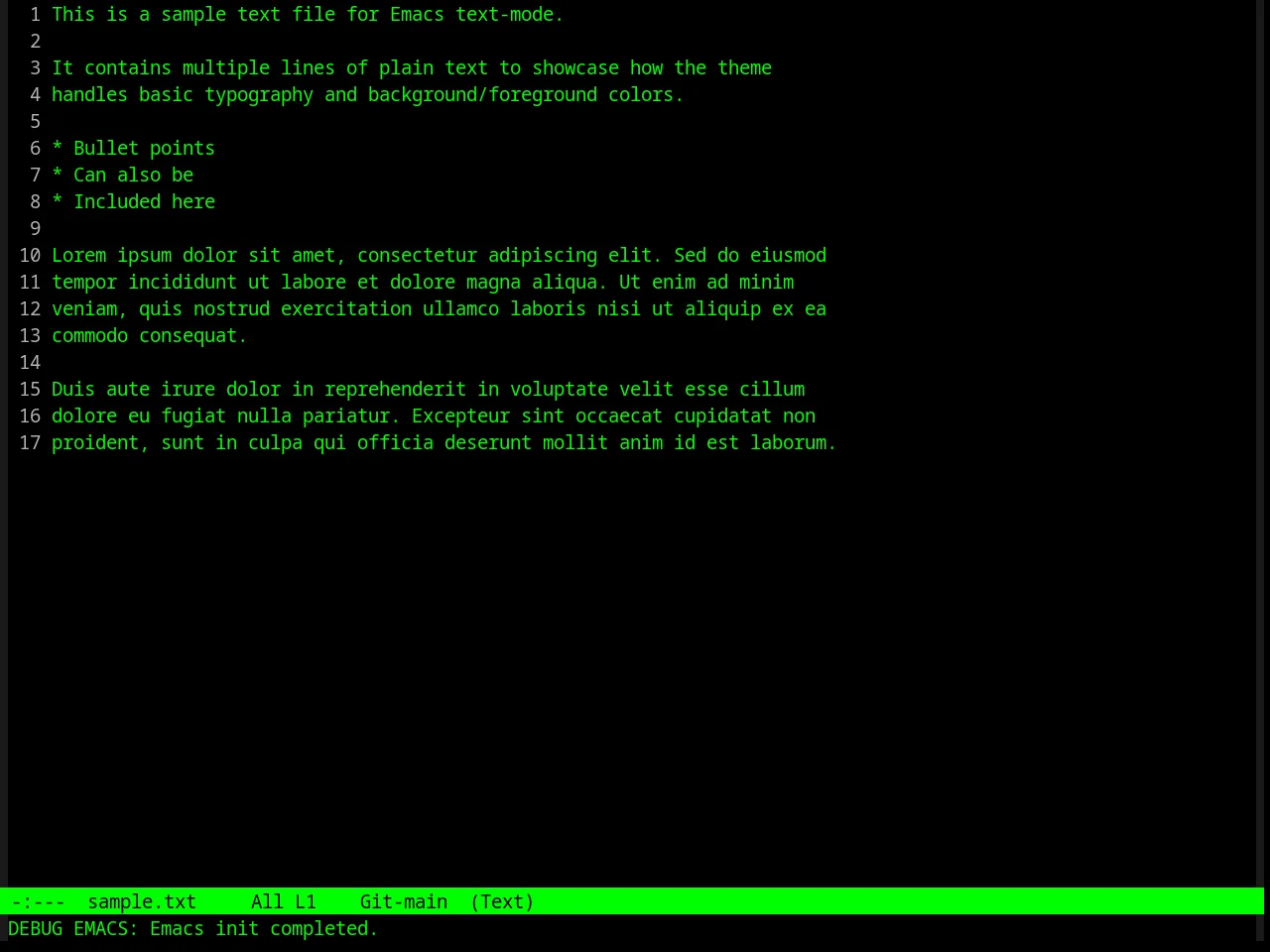 Oswald Theme in text-mode