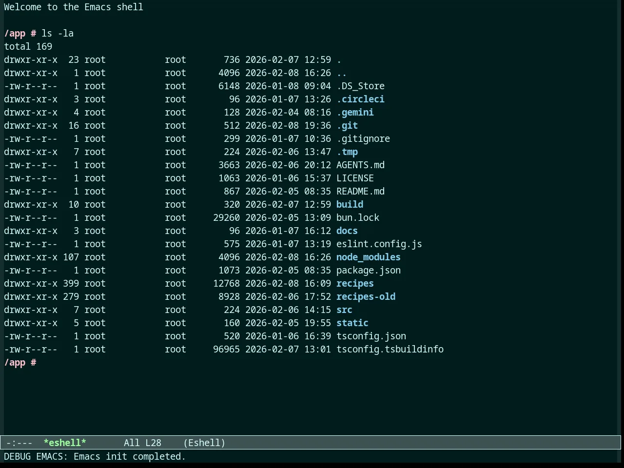 Overcast Theme in eshell